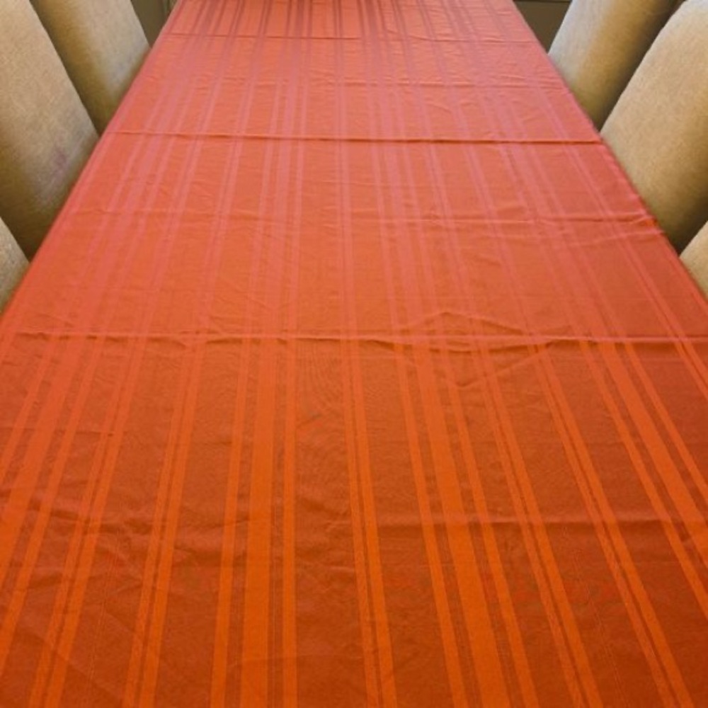 Rectangular rustic fall orange tablecloth - Picture 1 of 2